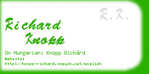 richard knopp business card